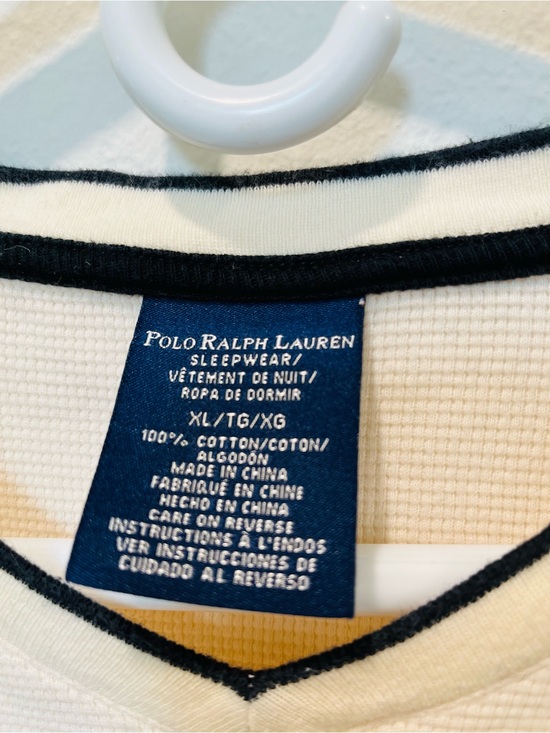 Polo Ralph Lauren Other - Polo by Ralph Lauren Men's Cream V-Neck Cotton Sleepwear or Steetwear Crewneck